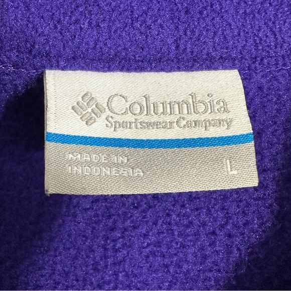 Columbia women's full zip fleece, size L, purple, layer, spring, outdoors - Picture 8 of 11
